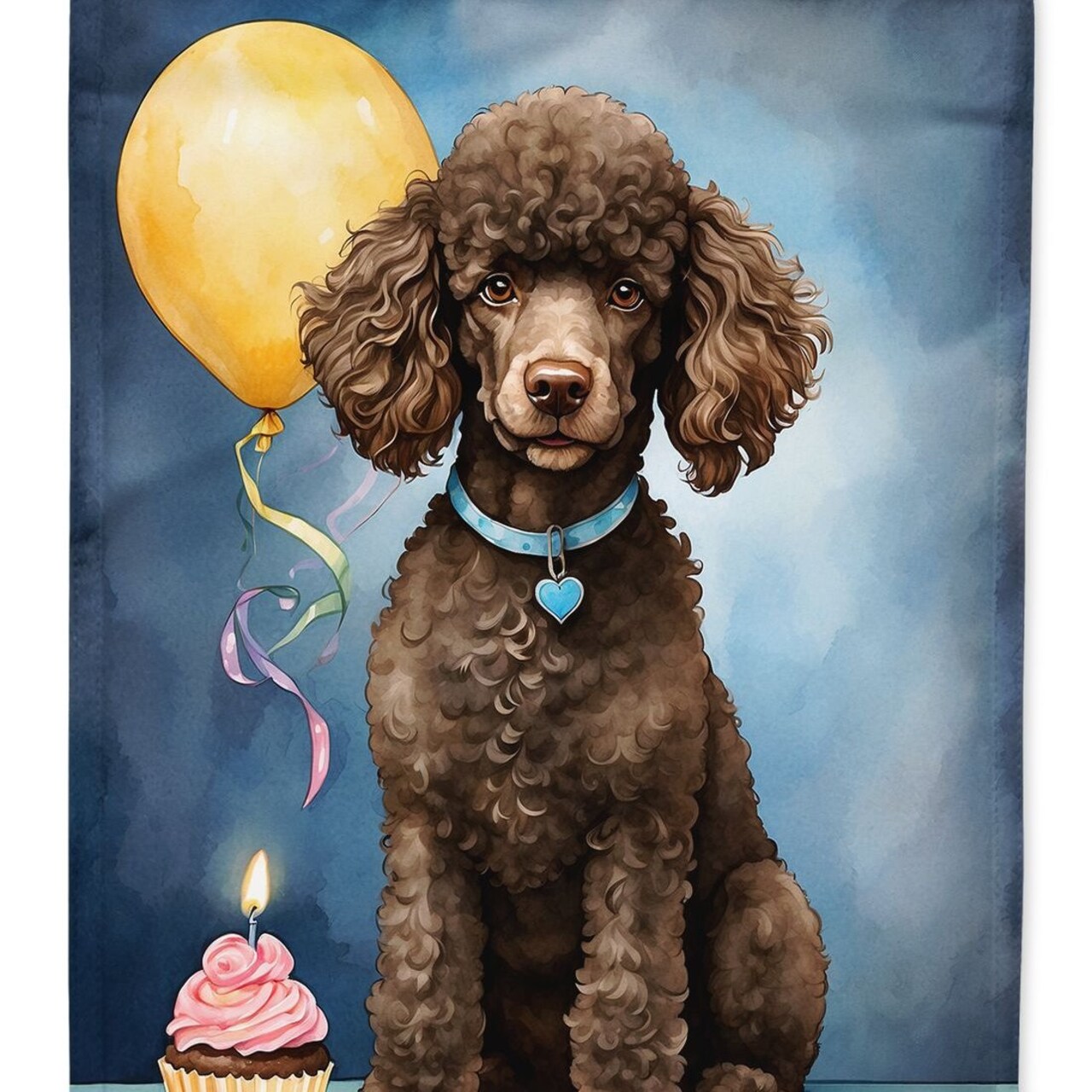 Edge Collections - 28" X 40" - Multicolor - Chocolate Standard Poodle Happy Birthday - 1 Piece